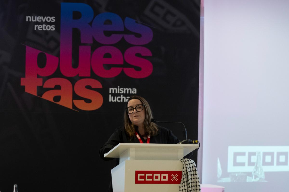 Rosa Mantecn durante la presentacin del informe general